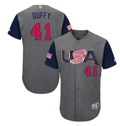 Custom 2017 #0 USA Retro Stitched Baseball Jersey - Classic Edition