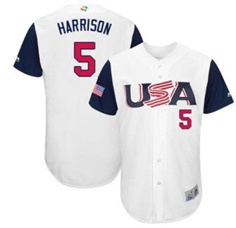 Custom 2017 #0 USA Retro Stitched Baseball Jersey - Classic Edition