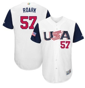 Custom 2017 #0 USA Retro Stitched Baseball Jersey - Classic Edition
