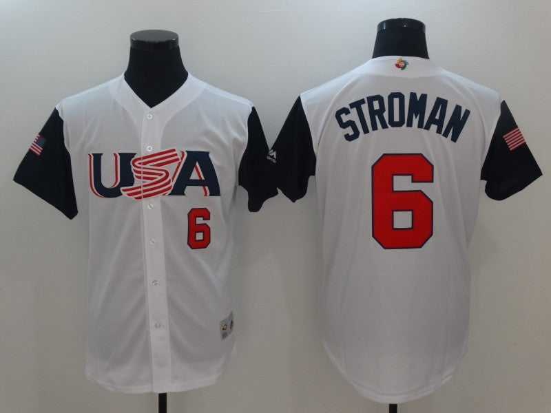 Custom 2017 #0 USA Retro Stitched Baseball Jersey - Classic Edition