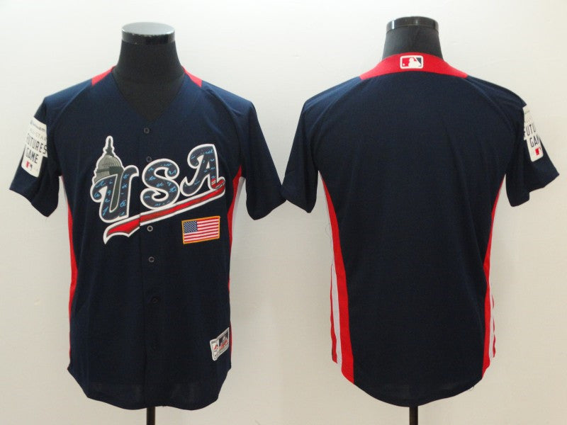 Custom 2018 #0 USA Retro Stitched Baseball Jersey - Classic Edition