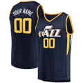 Custom U.Jazz Supporters Branded Fast Break Custom Replica Jersey Navy  Icon Edition Stitched Basketball Jersey
