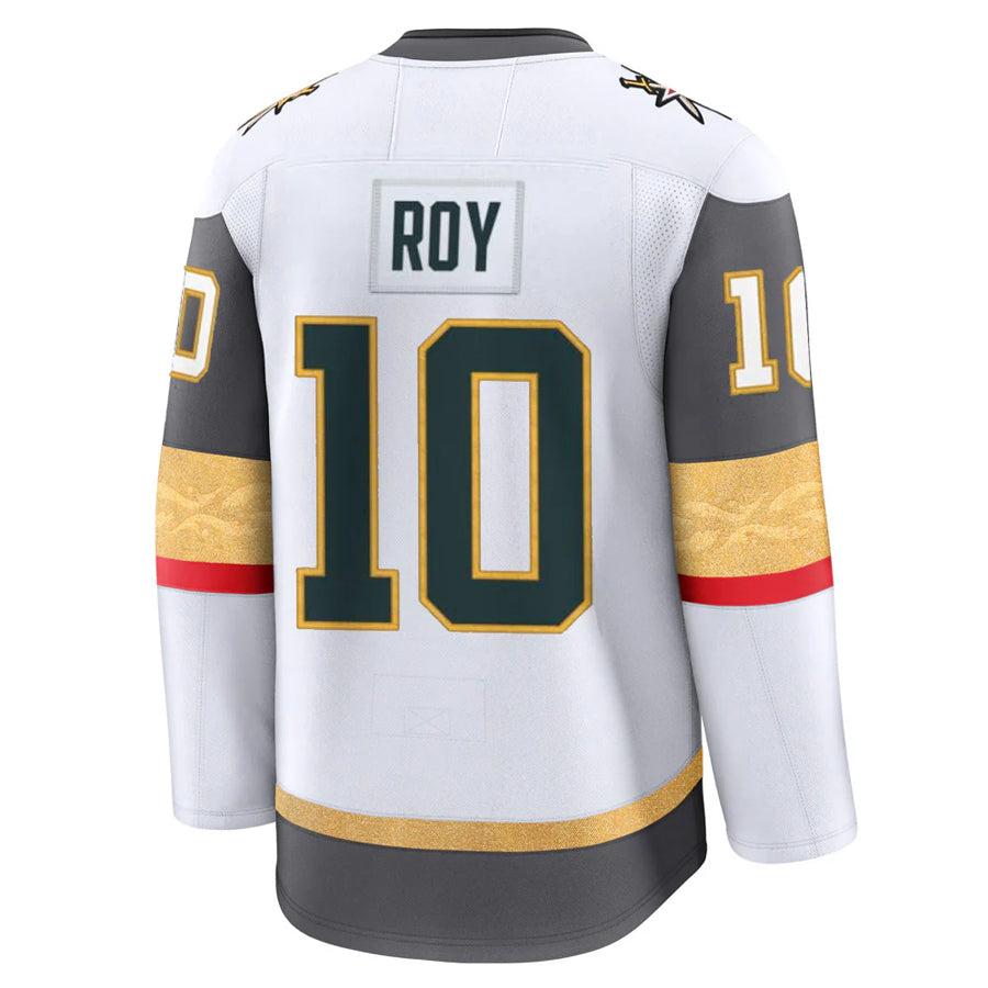 V.Golden Knights #10 Nicolas Roy Player Fanatics Premium White Hockey Jerseys