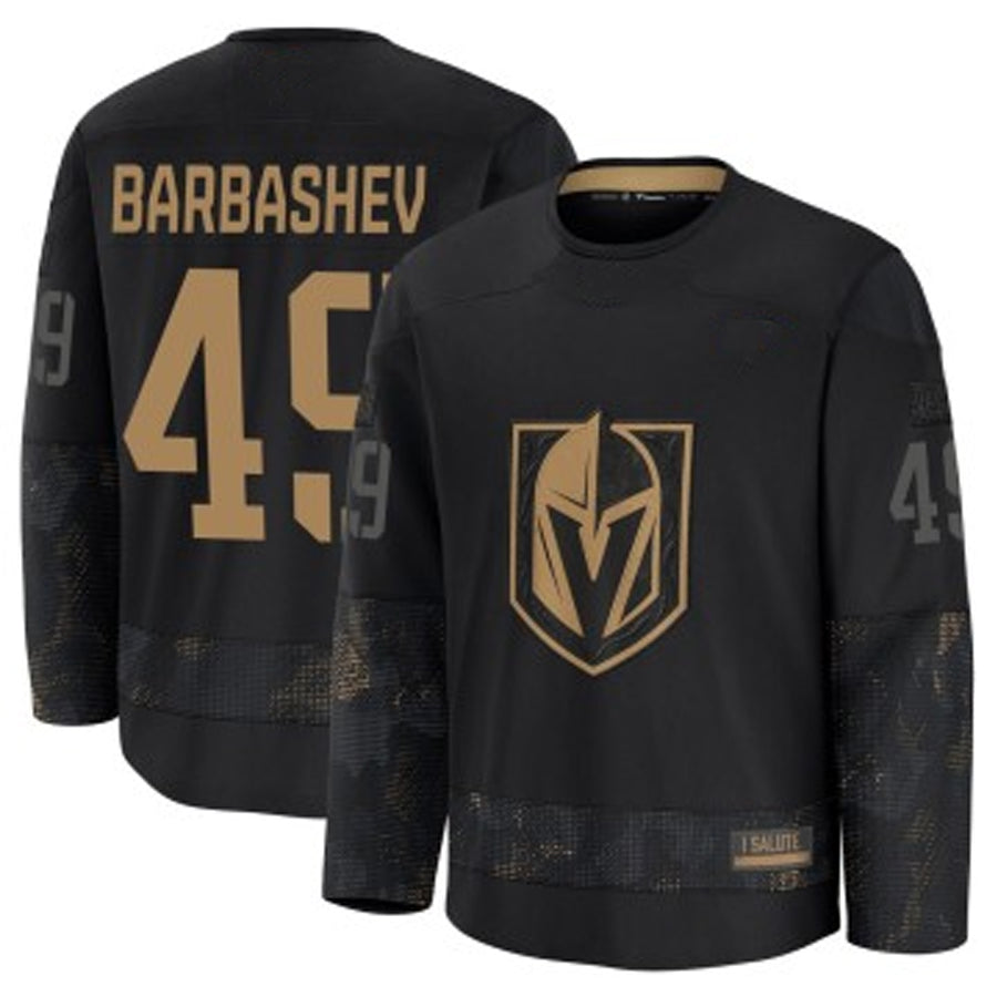 V.Golden Knights #49 Ivan Barbashev Player Premium Black Military Appreciation Hockey Jerseys