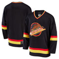 V.Canucks Supporters Branded Premier Breakaway Heritage Jersey Black Stitched American Hockey Jerseys