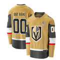 Custom V.Golden Knights Supporters Branded 2023 Stanley Cup Champions Home Breakaway Custom Jersey - Gold Stitched American Hockey Jerseys