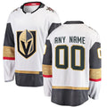 Custom V.Golden Knights Supporters Branded Away Breakaway White Gray Stitched American Hockey Jerseys