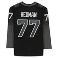 TB.Lightning #77 Victor Hedman Supporters Authentic Autographed Black Alternate Jersey Stitched American Hockey Jerseys