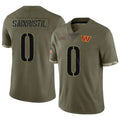 Custom #0 Olive WAS Football Shirt Top