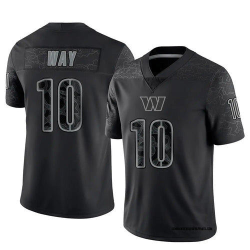 Custom #10 Black WAS Football Shirt Top