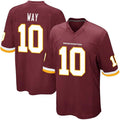 Custom #10 Burgundy WAS Football Shirt Top