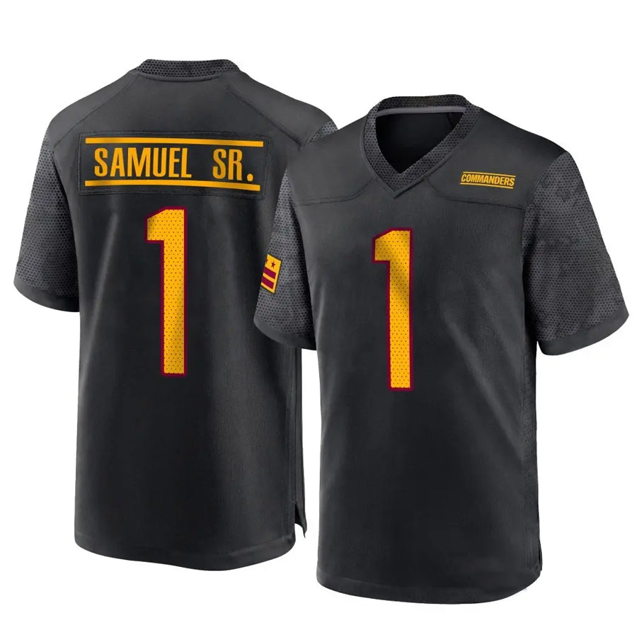 Custom #1 Black WAS Football Shirt Top