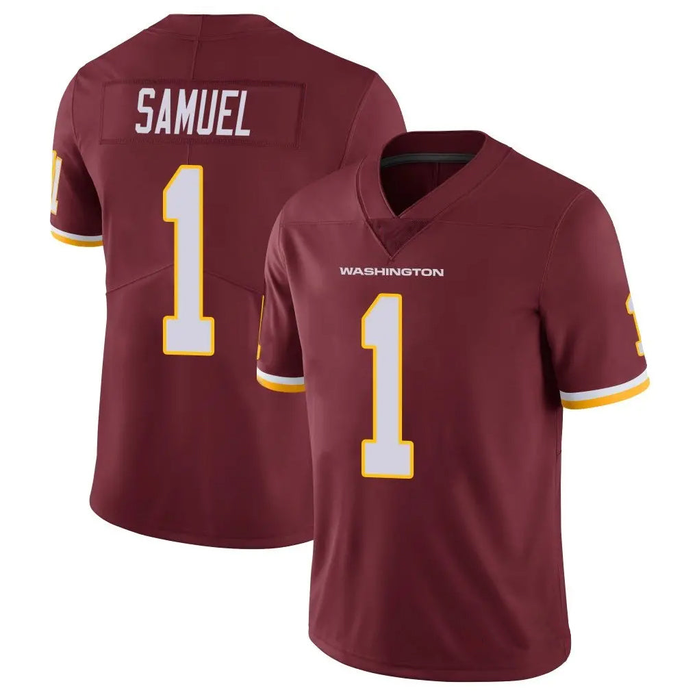 Custom #1 Burgundy WAS Football Shirt Top