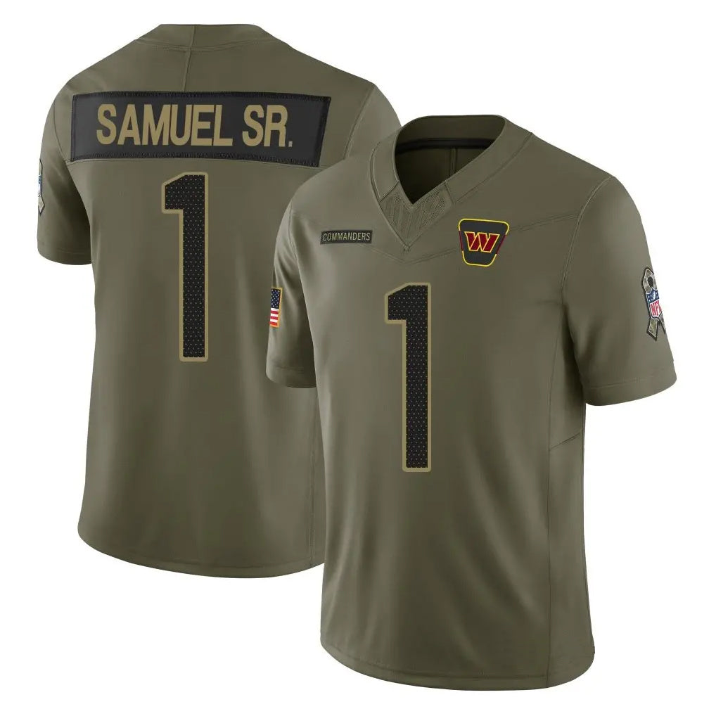 Custom #1 Olive WAS Football Shirt Top