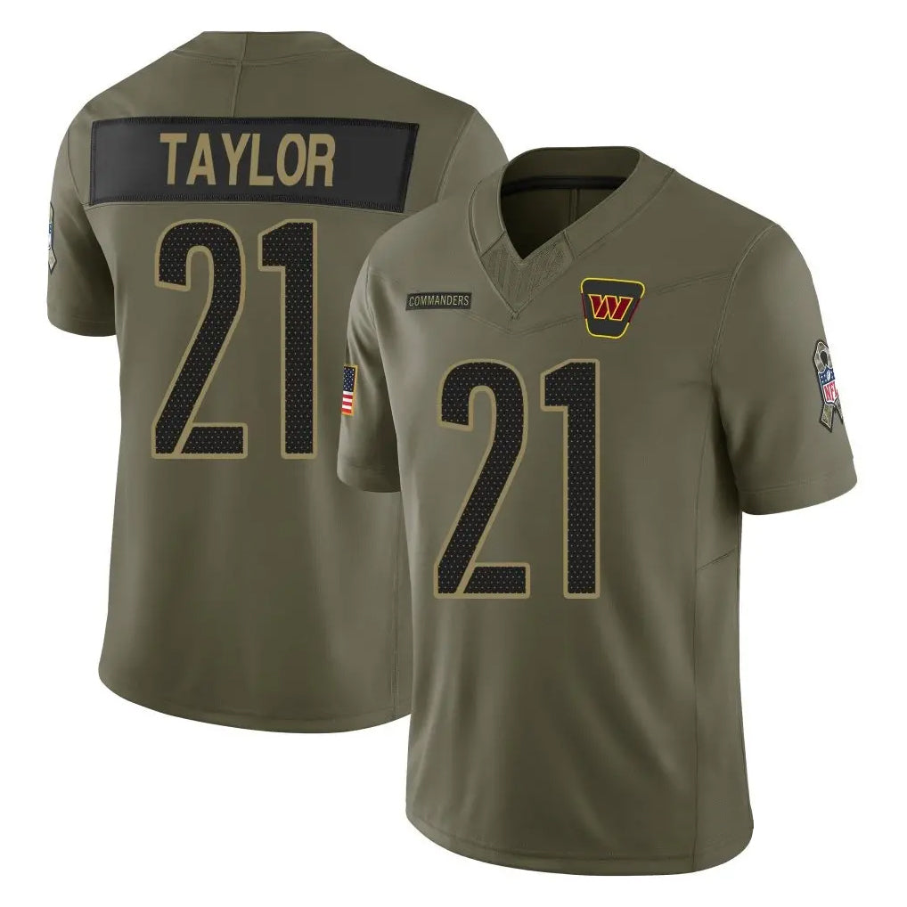 W.Commanders #21 Sean Taylor Player Olive Salute To Service Limited Football Jerseys