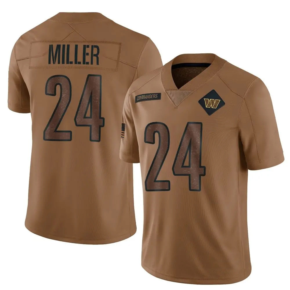 Custom #24 Brown WAS Football Shirt Top
