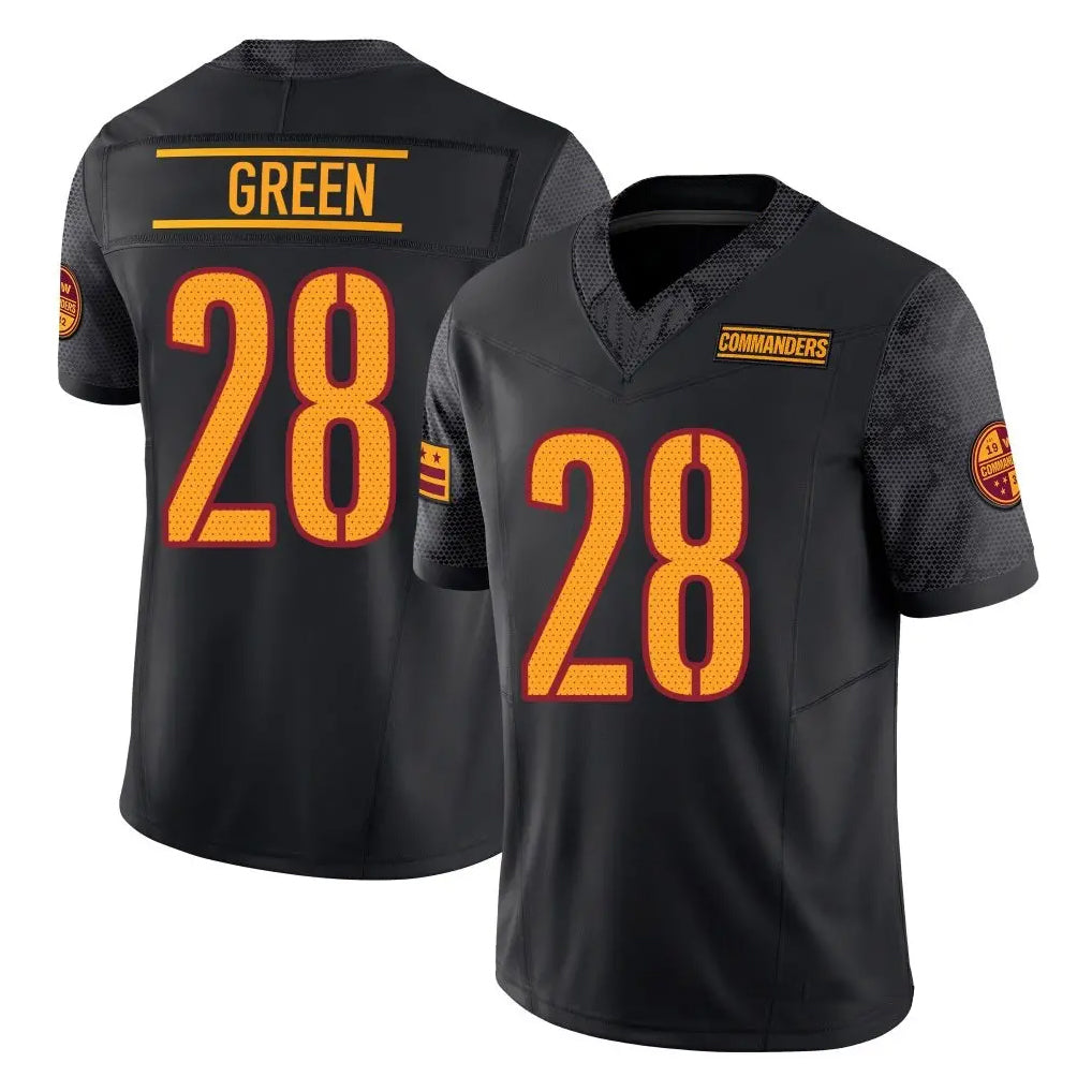Custom #28 Black WAS Football Shirt Top