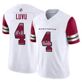 Custom #4 White WAS Football Shirt Top