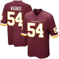 Custom #54 Burgundy WAS Football Shirt Top