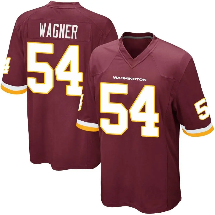 Custom #54 Burgundy WAS Football Shirt Top