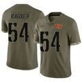 Custom #54 Olive WAS Football Shirt Top