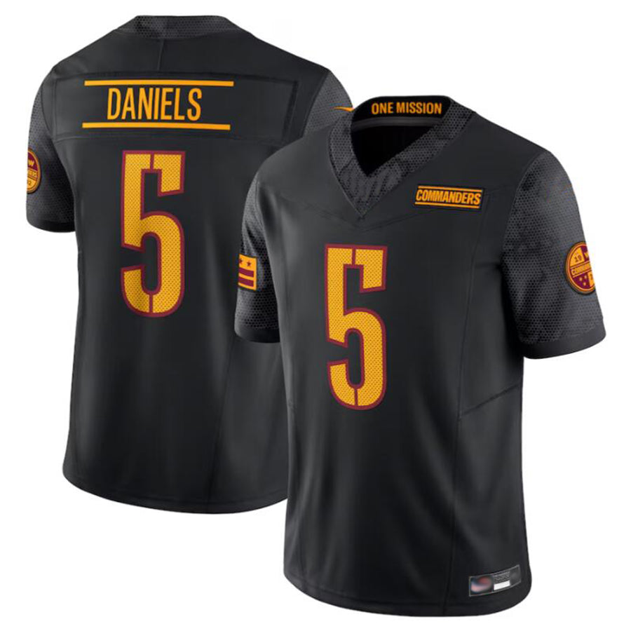 Custom #5 Black WAS Football Shirt Top