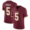 Custom #5 Burgundy WAS Football Shirt Top