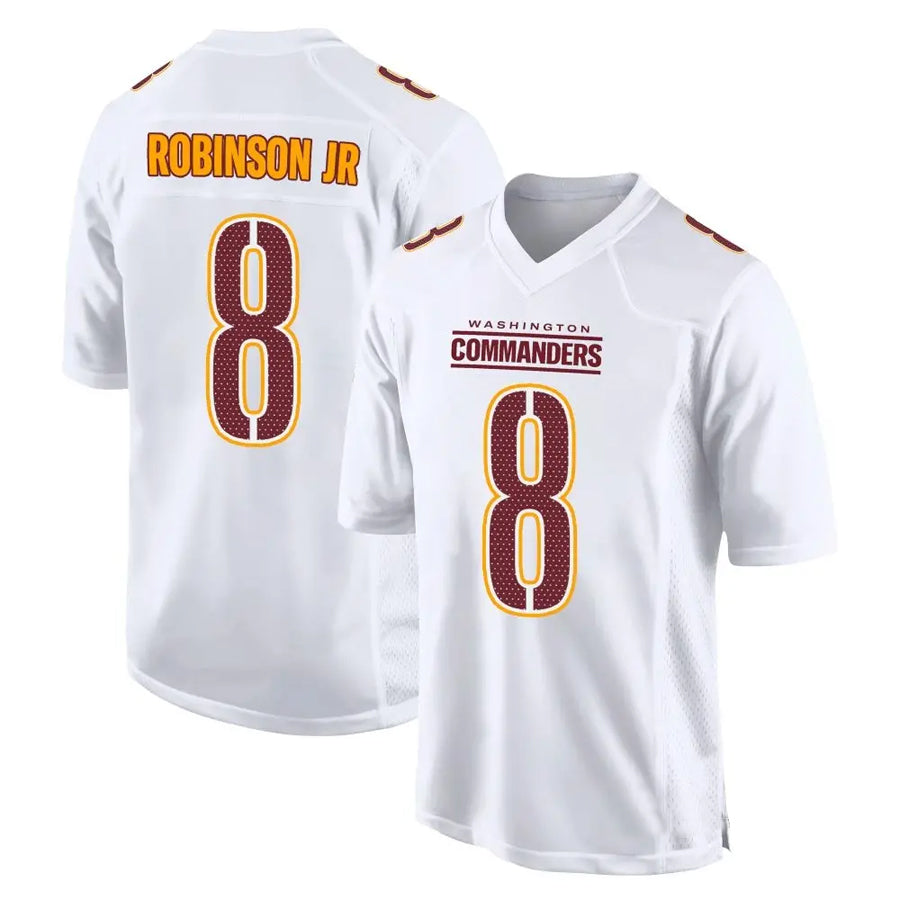 W.Commanders #8 Brian Robinson Jr. Player Tundra White Fashion Football Jerseys