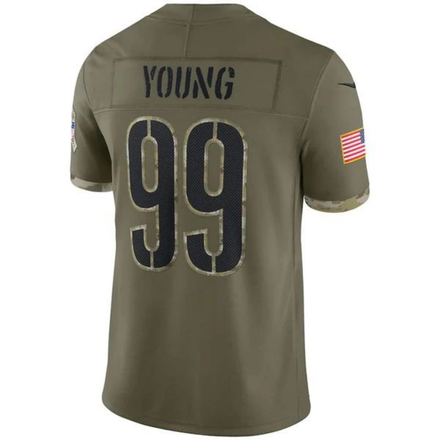 Custom #99 Olive 2022 WAS Football Shirt Top