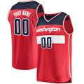 Custom W.Wizards Supporters Branded Fast Break Custom Replica Jersey Red Icon Edition Stitched Basketball Jersey
