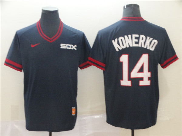 Custom #0 KONERKO Retro Stitched Baseball Jersey - Classic Edition