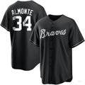 Atlanta Braves #34 AbStockaaam Almonte White Black/ Jersey Stitches Baseball Jerseys