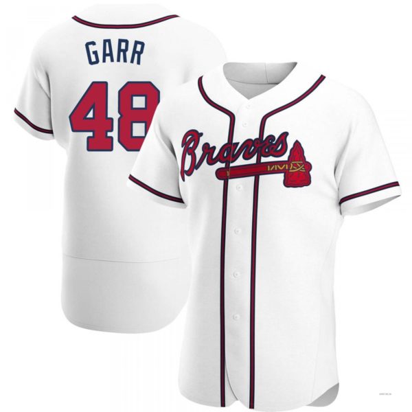 Atlanta Braves #48 Ralph Garr White Home Jersey Stitches Baseball Jerseys