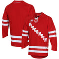 W.Badgers Under Armour UA Replica Hockey Jersey Red Stitched American College Jerseys