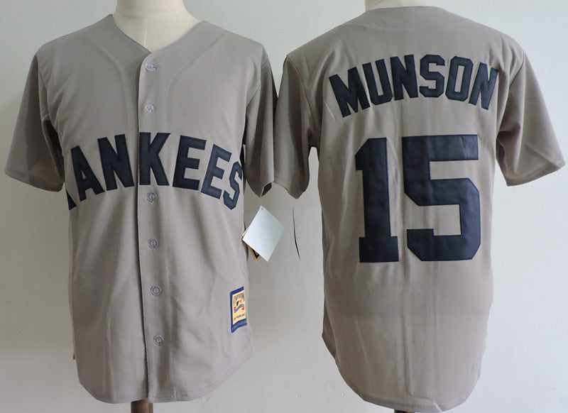 Custom #0 MUNSON Retro Stitched Baseball Jersey - Classic Edition