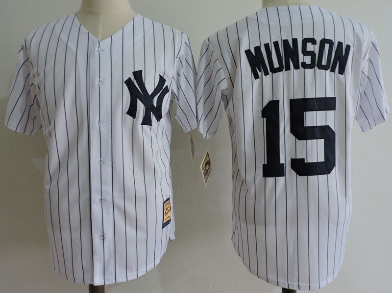 Custom #0 MUNSON Retro Stitched Baseball Jersey - Classic Edition