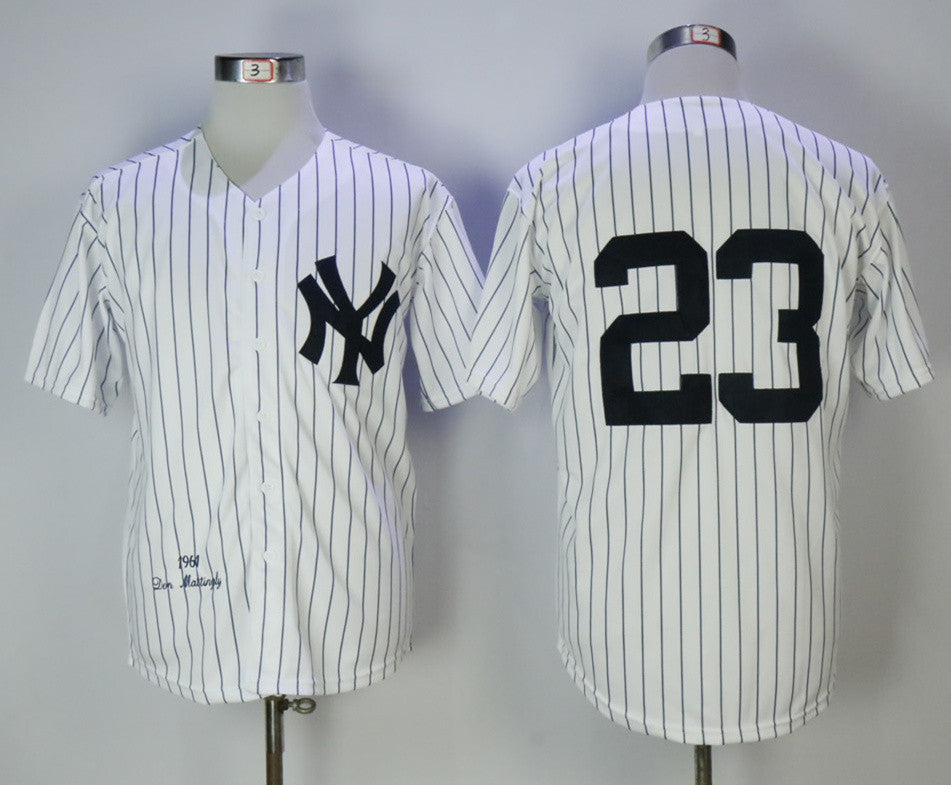 Custom 1961 #0 MATTINGLY Retro Stitched Baseball Jersey - Classic Edition