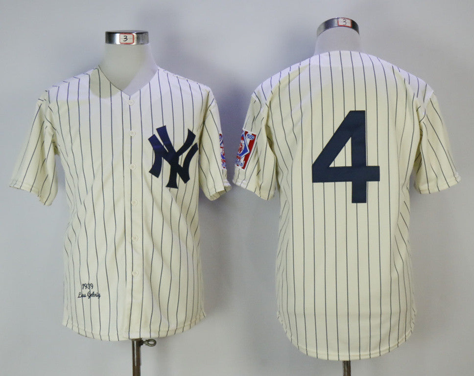 Custom 1939 #0 GEHRIG Retro Stitched Baseball Jersey - Classic Edition