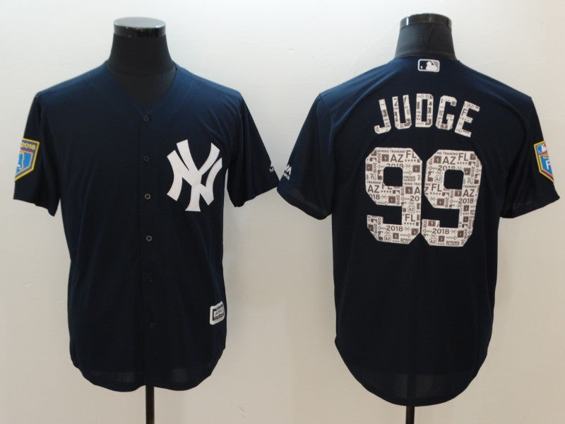 Custom 2018 #0 JUDGE Retro Stitched Baseball Jersey - Classic Edition