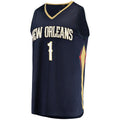 NO.Pelicans #1 Zion Williamson Supporters Branded  Fast Break Replica Player Jersey Icon Edition Navy Stitched American Basketball Jersey
