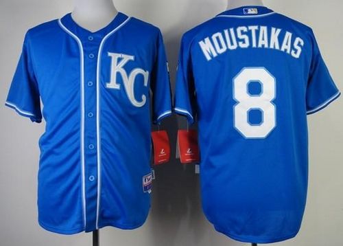 Custom #8 MOUSTAKAS Retro Stitched Baseball Jersey - Classic Edition