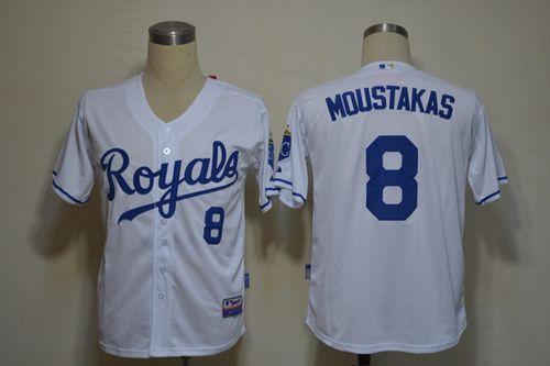Custom #8 MOUSTAKAS Retro Stitched Baseball Jersey - Classic Edition