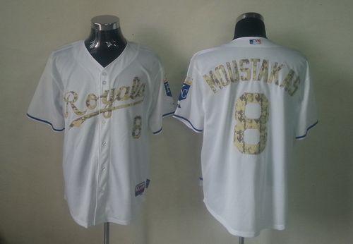 Custom #8 MOUSTAKAS Retro Stitched Baseball Jersey - Classic Edition