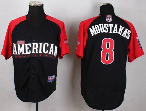 Custom 2015 #8 MOUSTAKAS Retro Stitched Baseball Jersey - Classic Edition