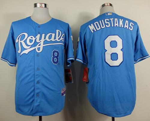 Custom #8 LIGHT Retro Stitched Baseball Jersey - Classic Edition