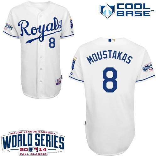 Custom 2014 #8 MOUSTAKAS Retro Stitched Baseball Jersey - Classic Edition