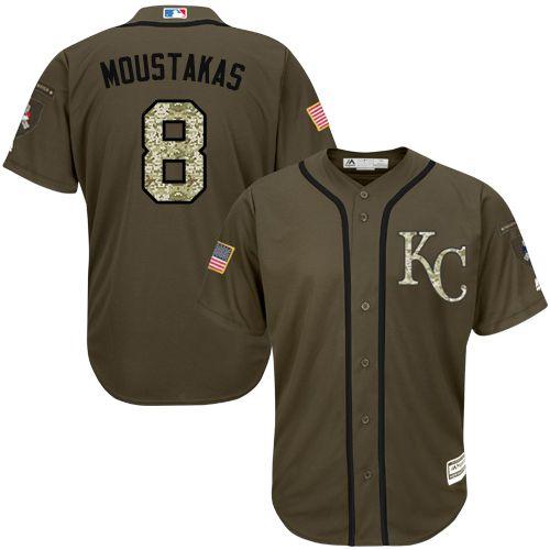 Custom #8 MOUSTAKAS Retro Stitched Baseball Jersey - Classic Edition