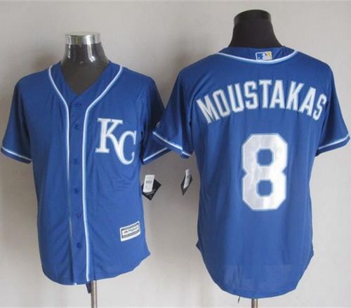 Custom #8 MOUSTAKAS Retro Stitched Baseball Jersey - Classic Edition