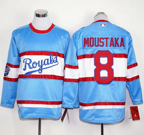 Custom #8 LIGHT Retro Stitched Baseball Jersey - Classic Edition