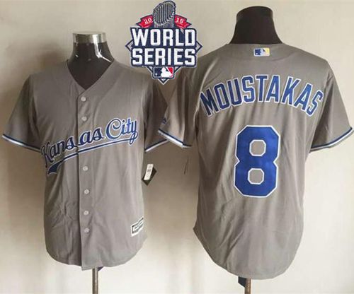 Custom 2015 #8 MOUSTAKAS Retro Stitched Baseball Jersey - Classic Edition
